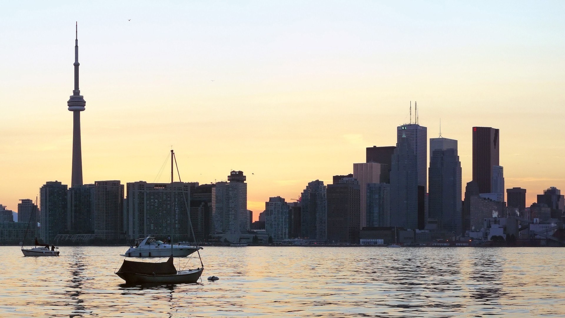 Toronto skyline at sunset