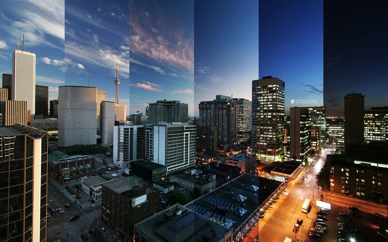 Toronto Skyline — Blue, Dramatic, Night