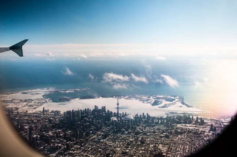Toronto Skyline from Airplane