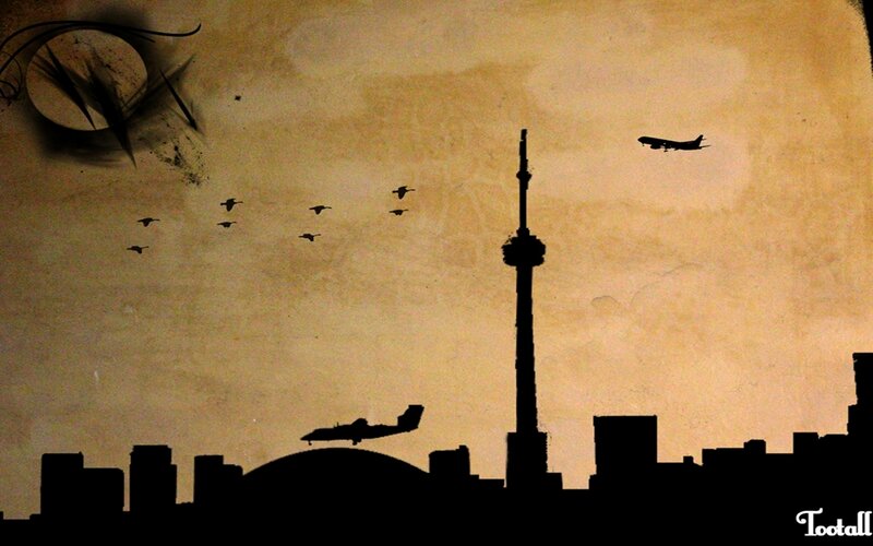 Toronto skyline silhouette