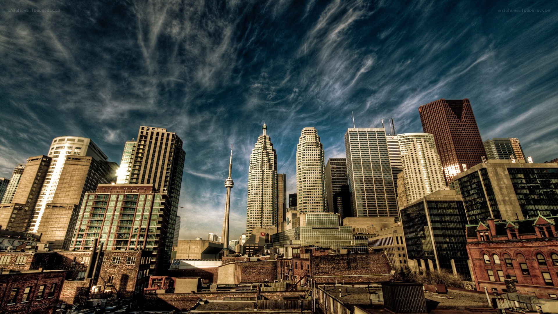 Toronto skyline with CN Tower