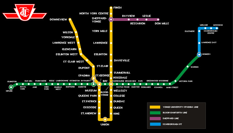 Toronto subway map