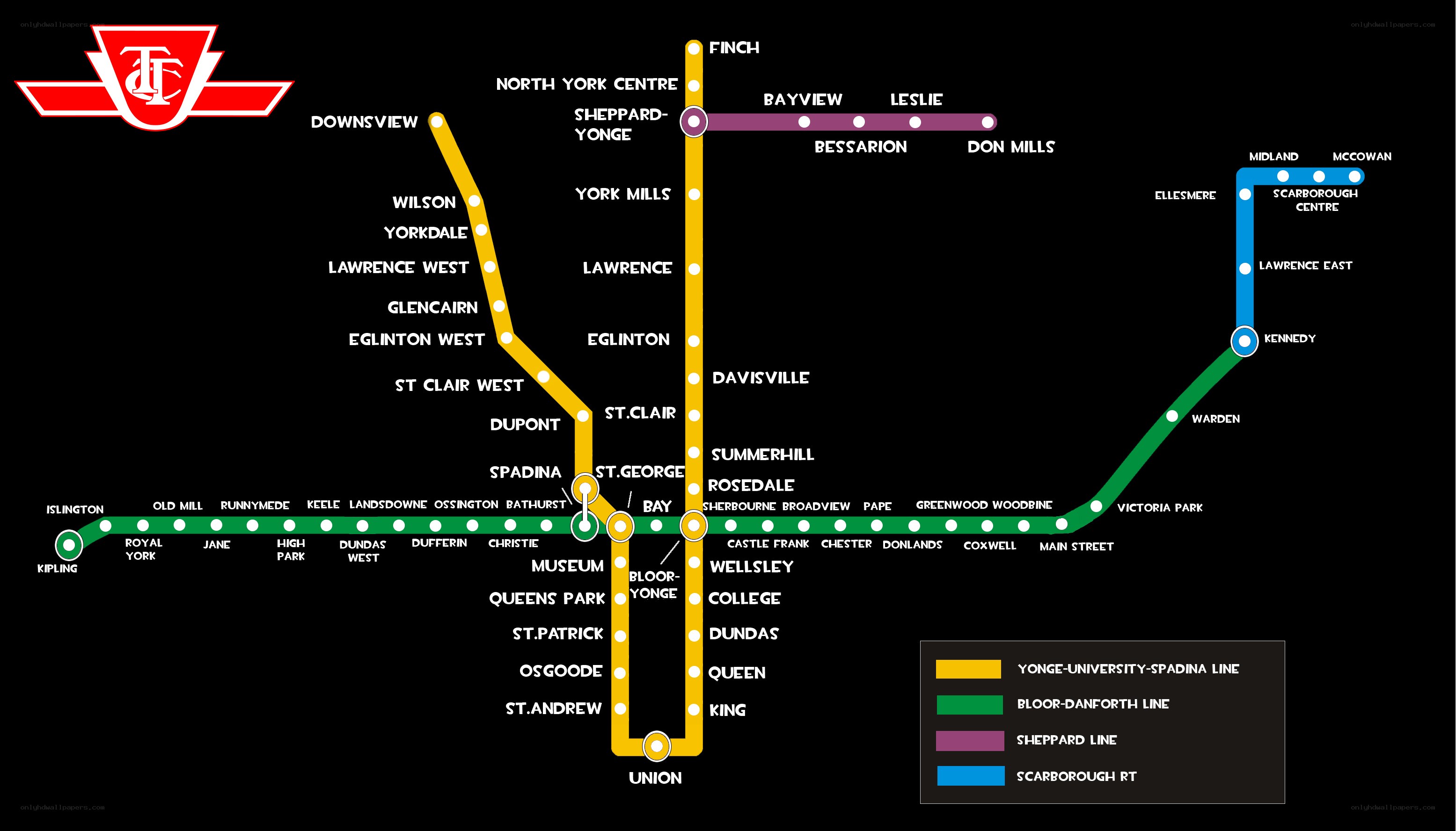 Toronto subway map