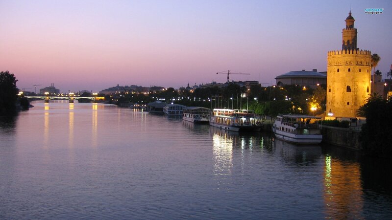 Torre Del Oro at Dusk — Purple