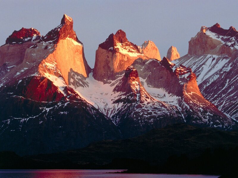 Torres del Paine at sunrise