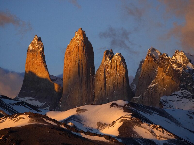 Torres del Paine at sunrise