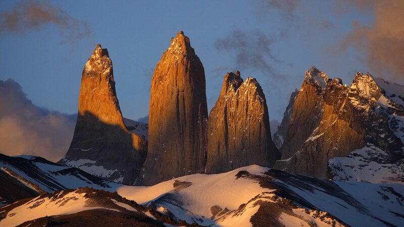 Torres del Paine at sunrise