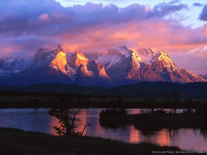 Torres del Paine at sunset
