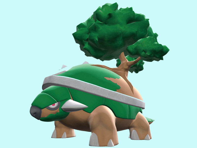 Torterra with Tree on Back