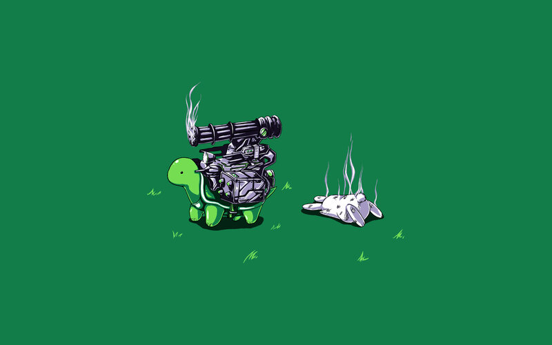 tortoise with machine gun