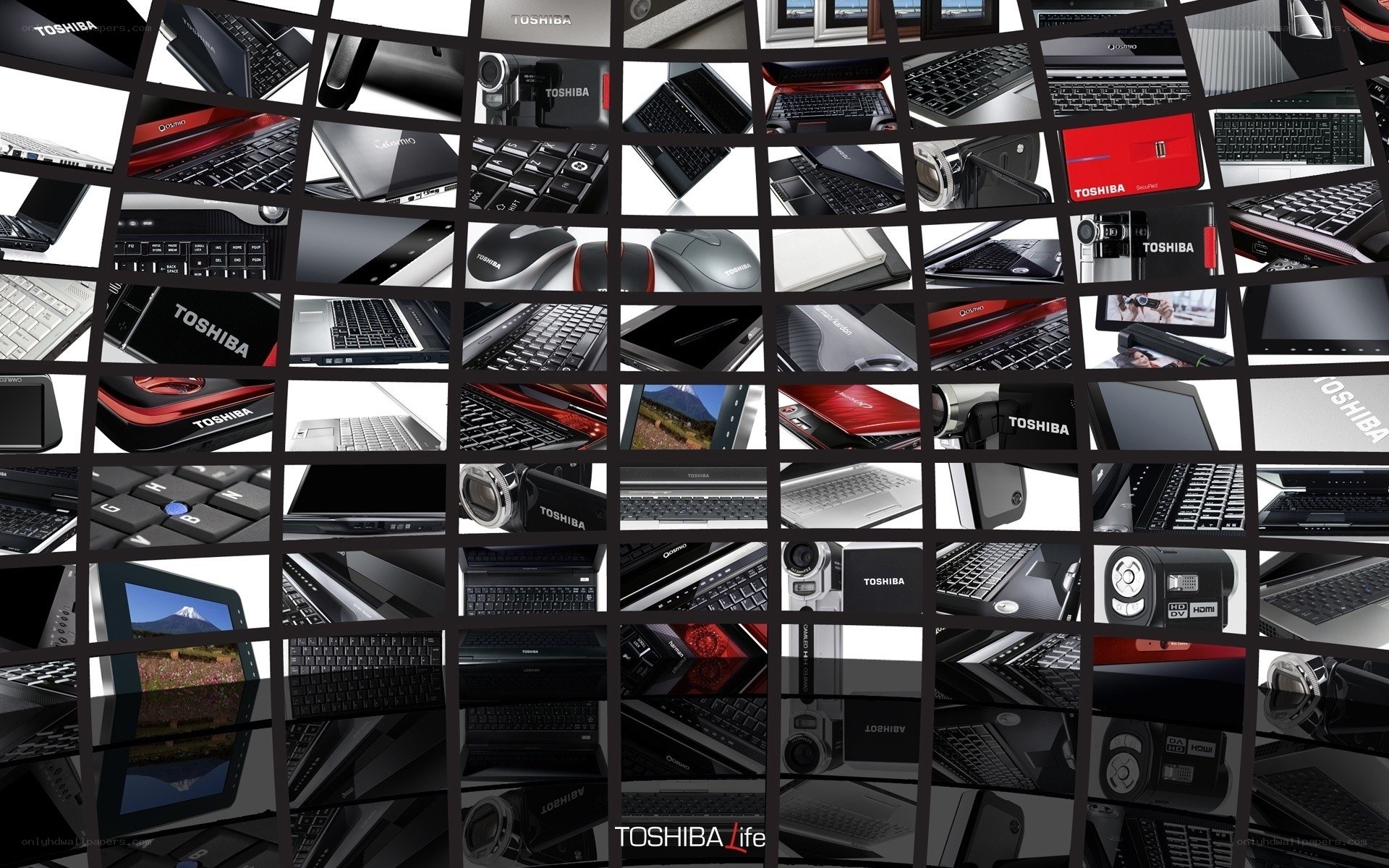 Toshiba product collage