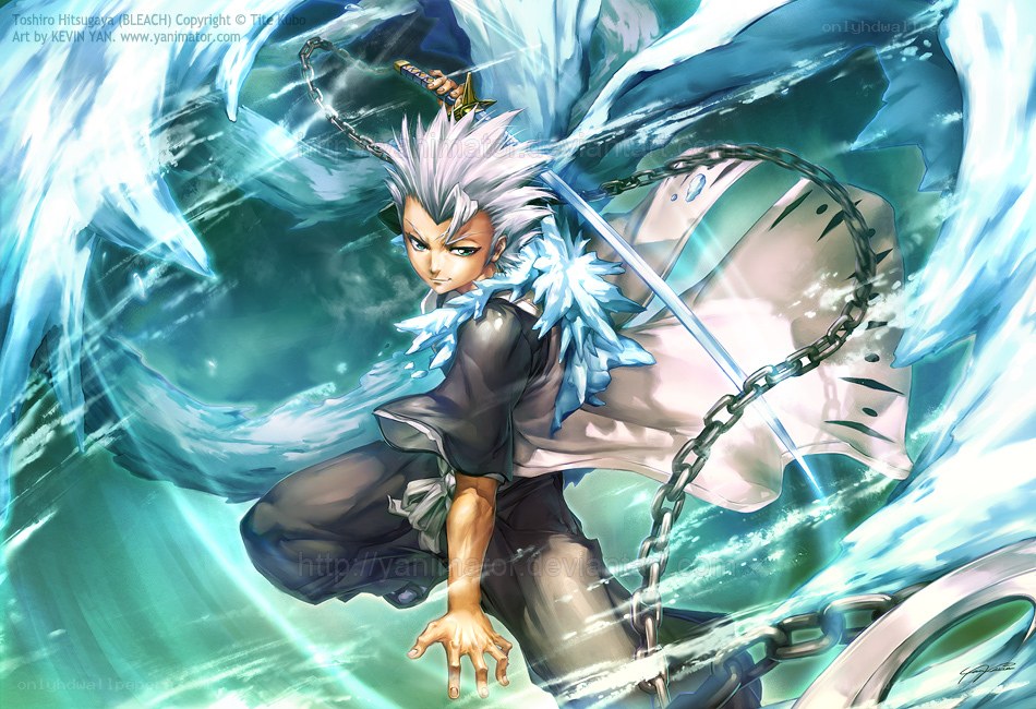 Toshiro Hitsugaya in action