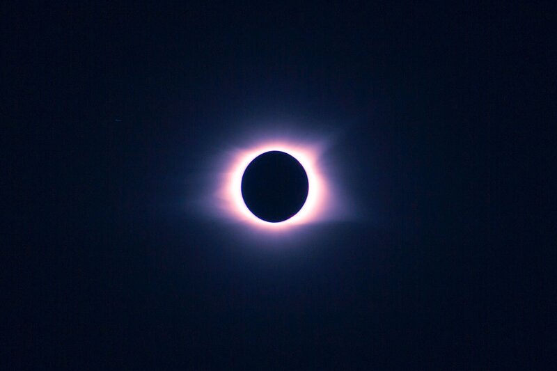 Total Solar Eclipse — Black, Dramatic, Night, Photograph, Sun, Moon, Corona