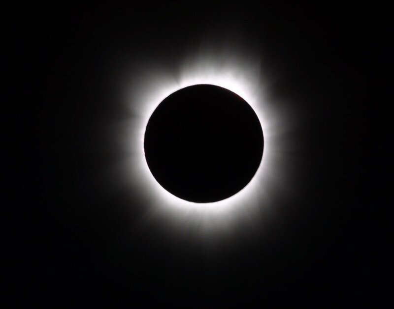 Total Solar Eclipse — Black, Dramatic, Night, Photograph, Sun, Moon