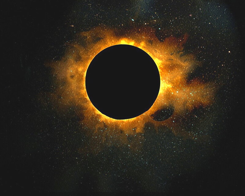 Total Solar Eclipse — Black, Dramatic, Night, Photograph