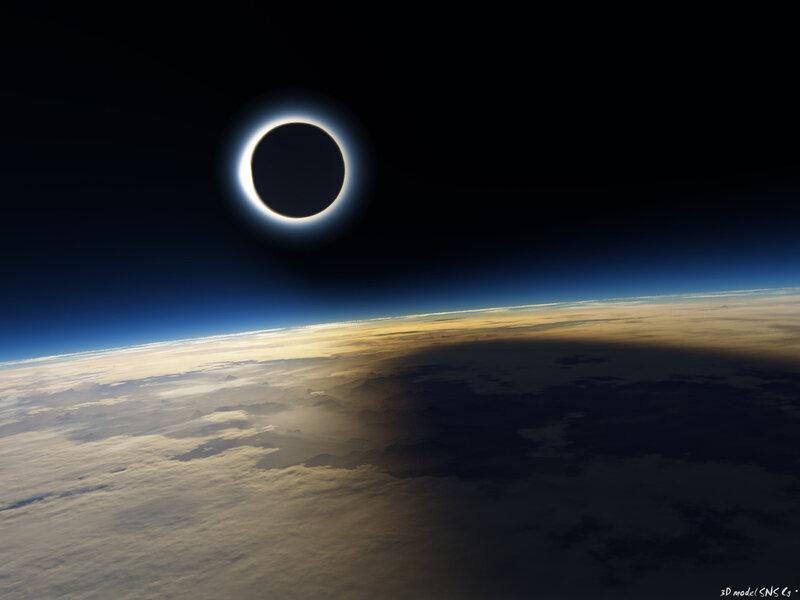 Total Solar Eclipse — Blue