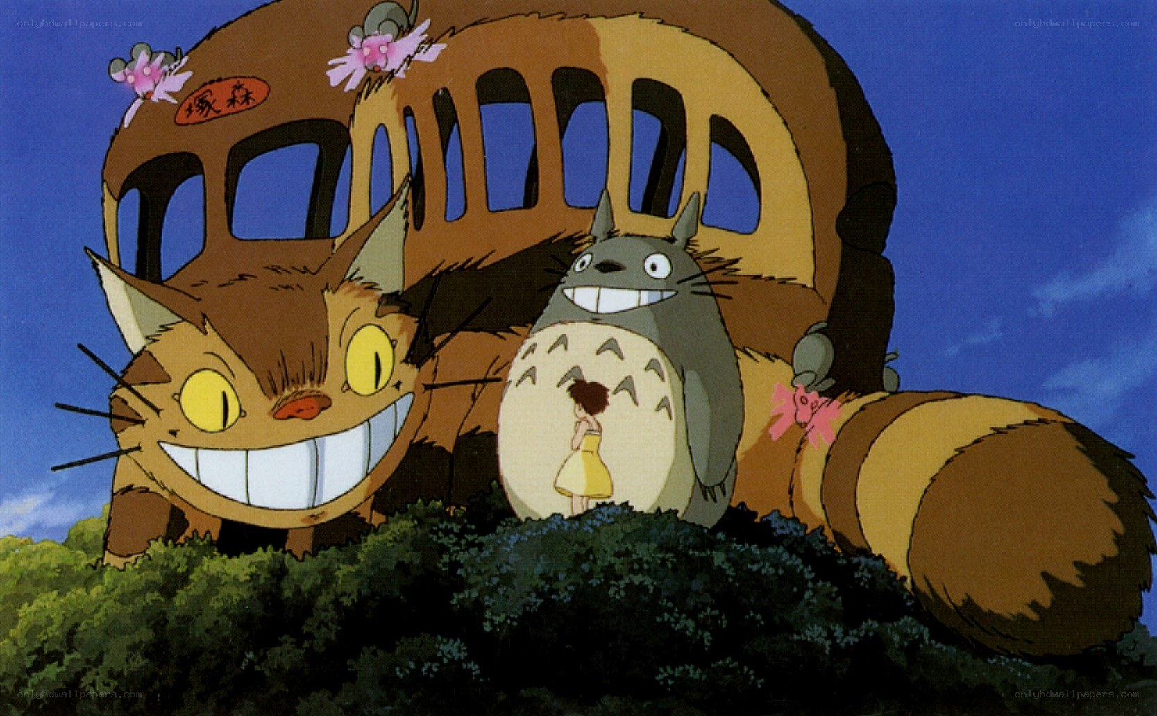 Totoro and Catbus scene