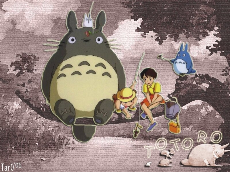 Totoro and friends collage