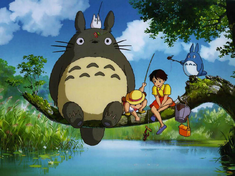 Totoro and friends fishing