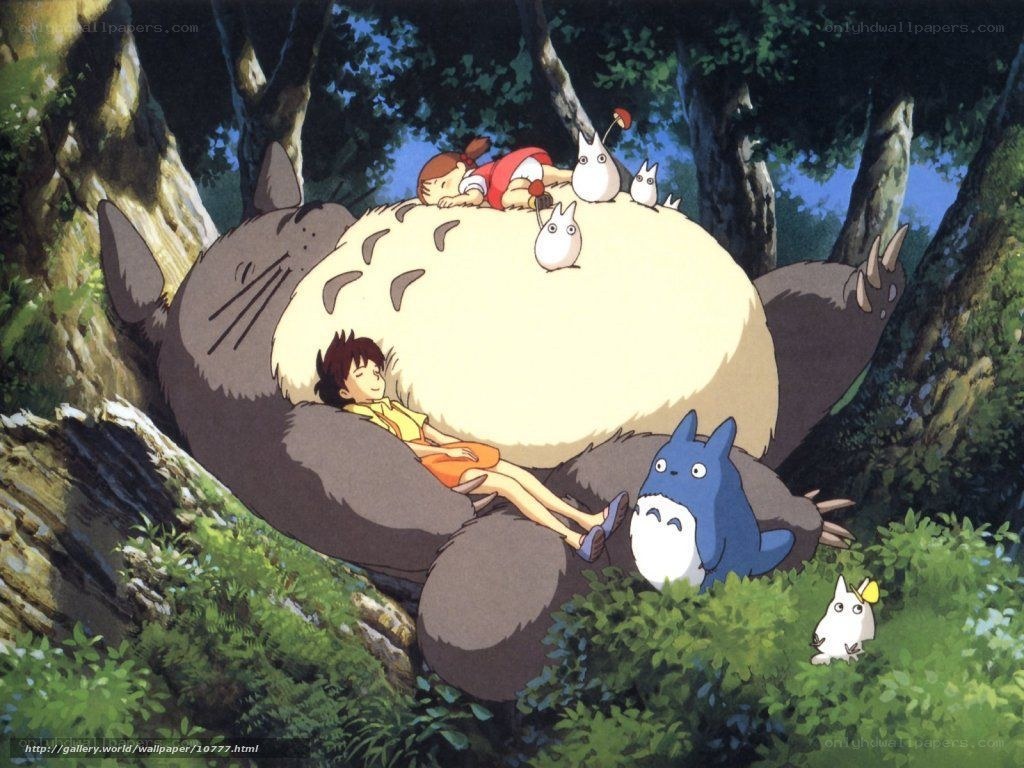 Totoro and friends in the forest