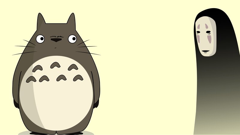 Totoro and No-Face characters