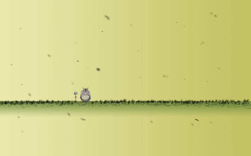 Totoro at a bus stop