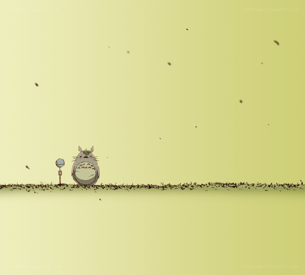 Totoro at a bus stop
