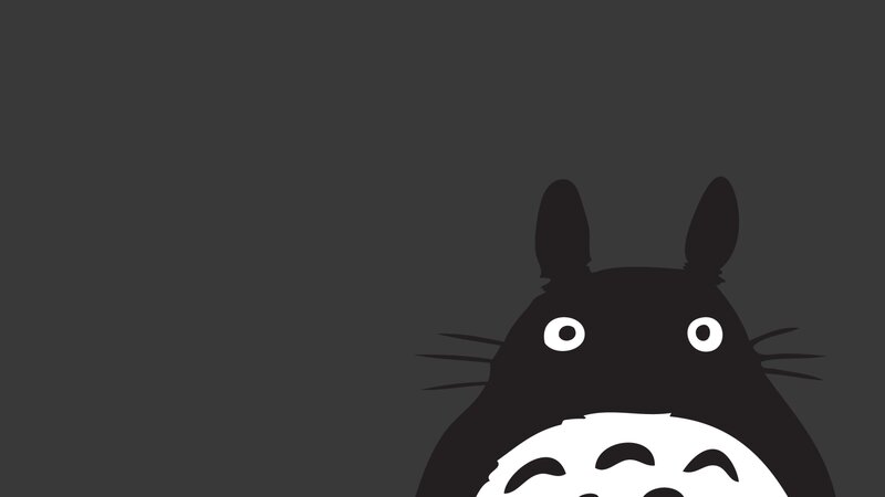 Totoro Character — Black, Calm