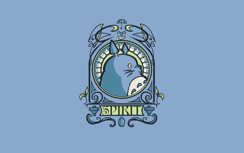 Totoro Character Portrait — Blue