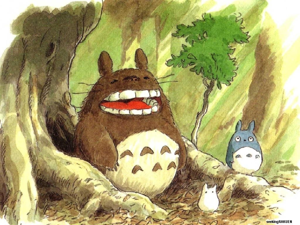 Totoro characters in forest