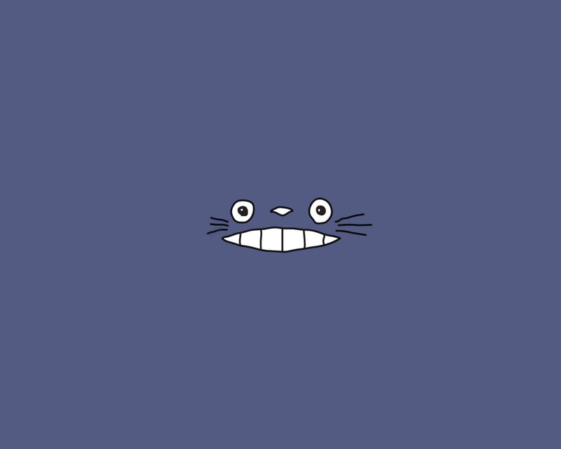 Totoro Face — Blue, Playful