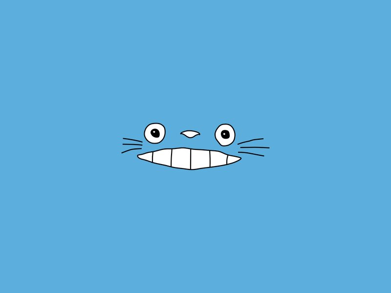 Totoro Face — Blue