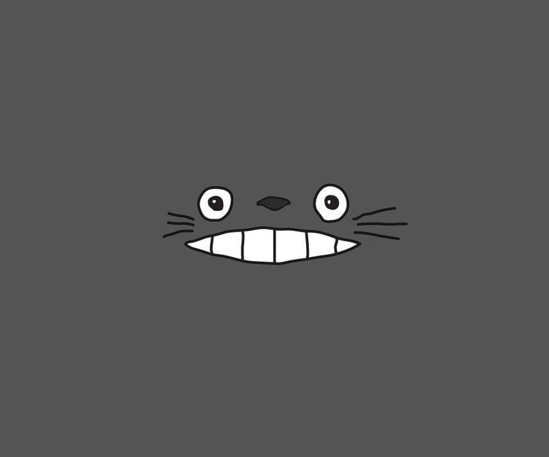 Totoro face drawing