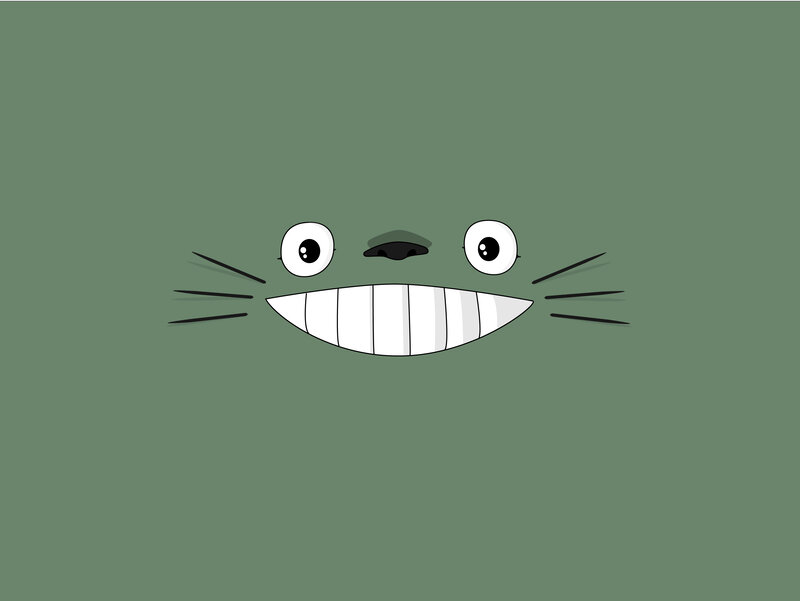 Totoro face illustration