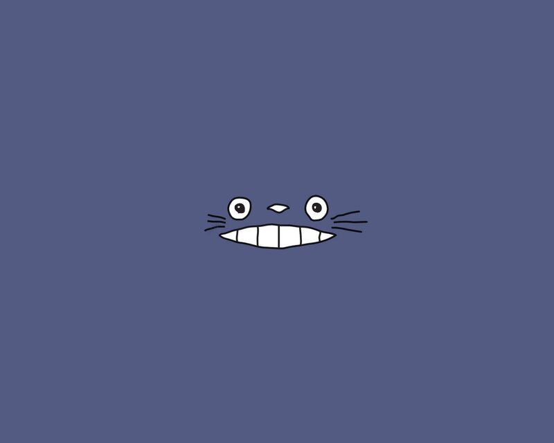 Totoro face illustration