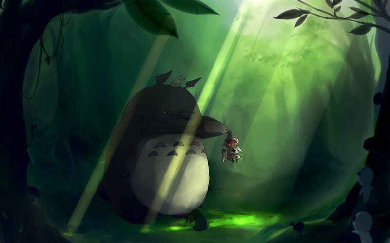 Totoro Holding a Child