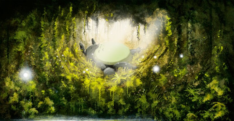 Totoro in a Forest
