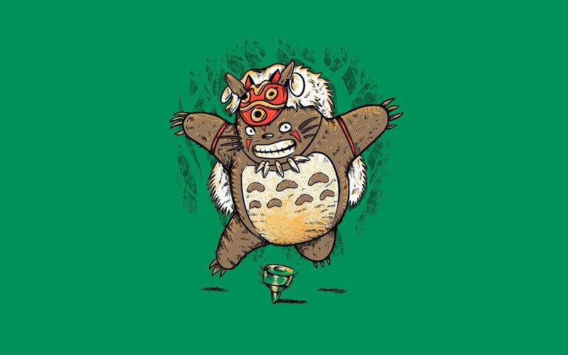 Totoro in a mask