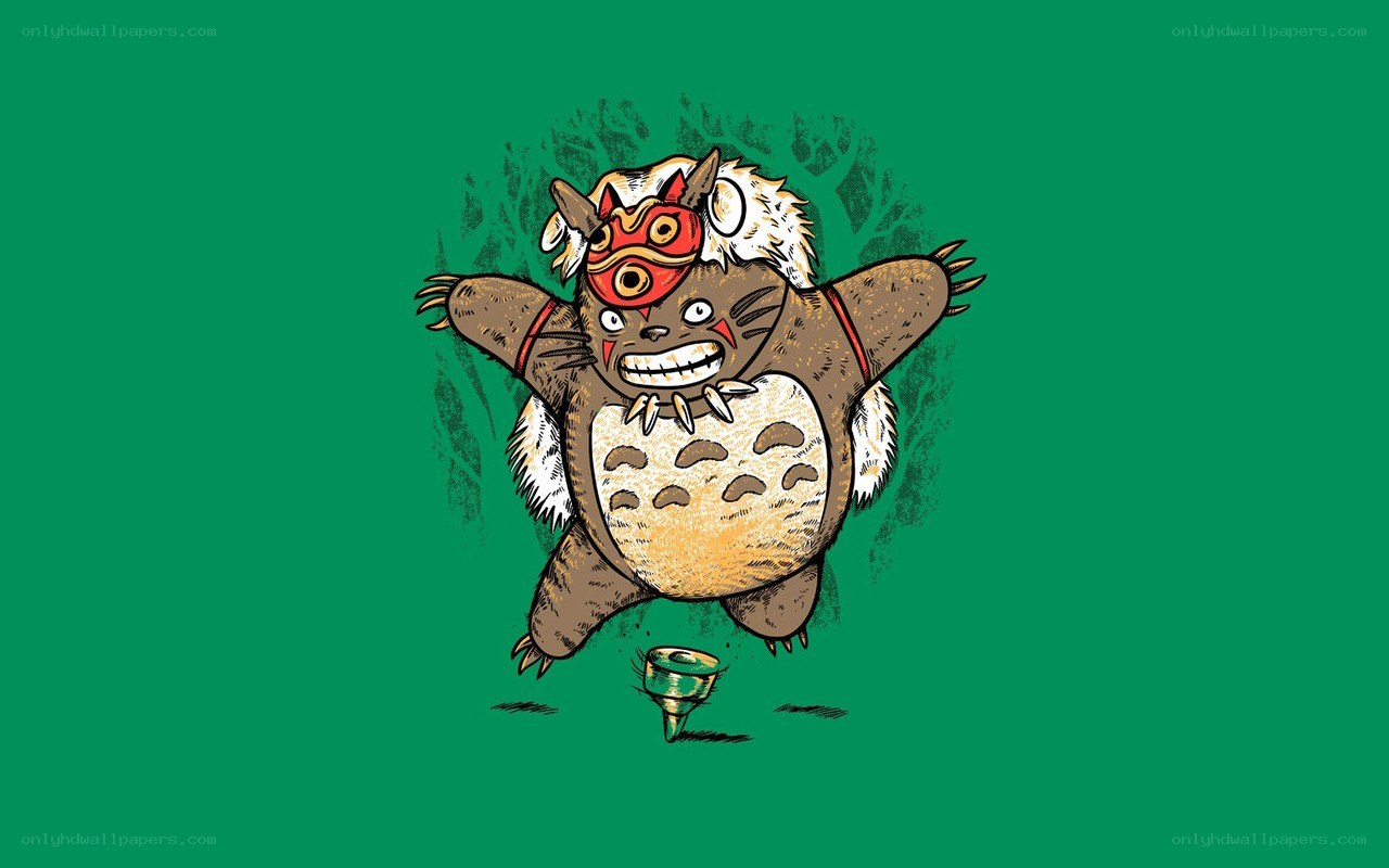 Totoro in a mask
