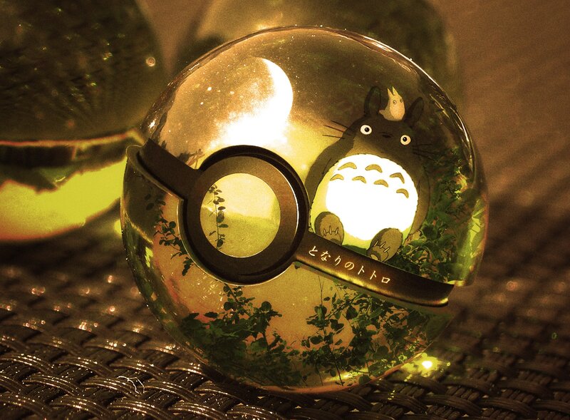 Totoro in a Poké Ball