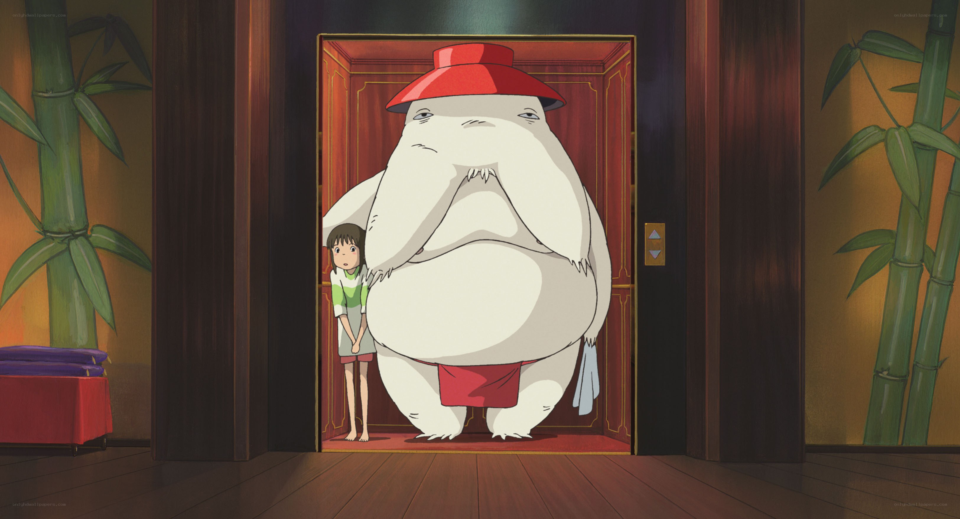 Totoro in the elevator