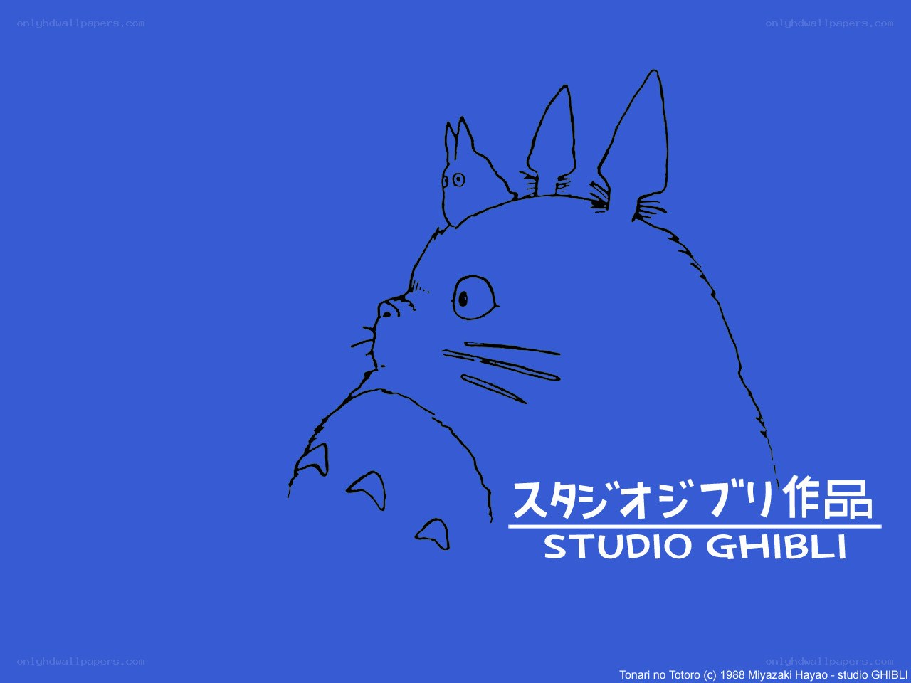 Totoro line art by Studio Ghibli