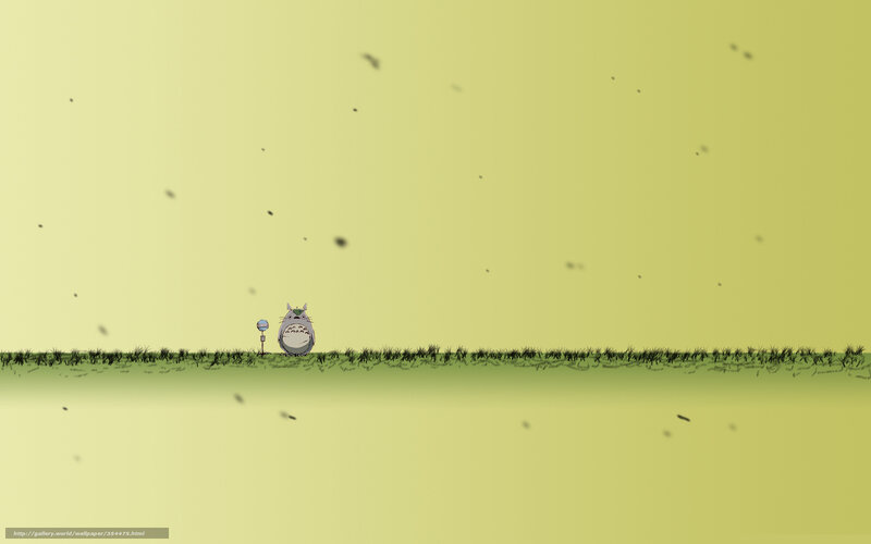 Totoro on a grassy field