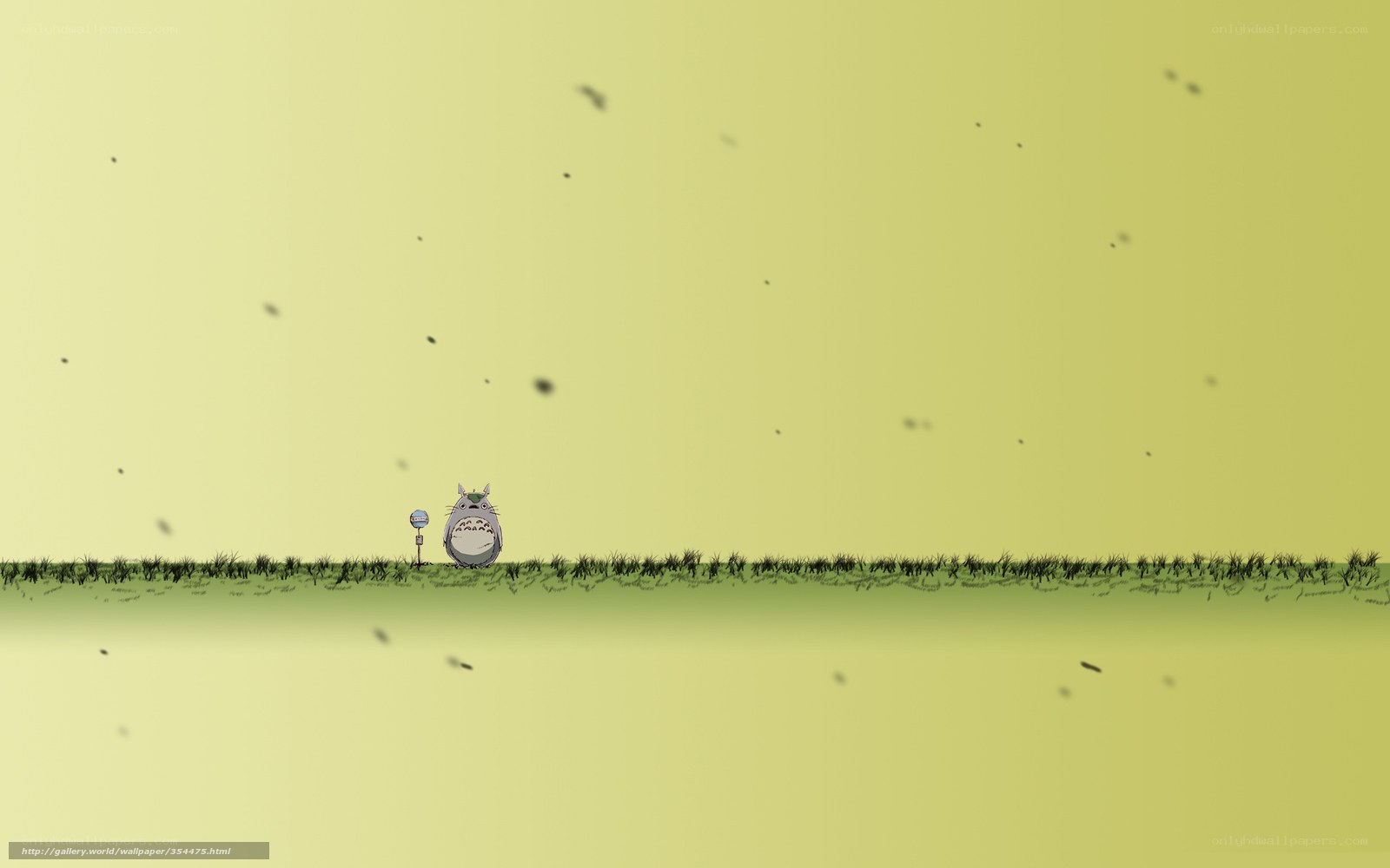 Totoro on a grassy field