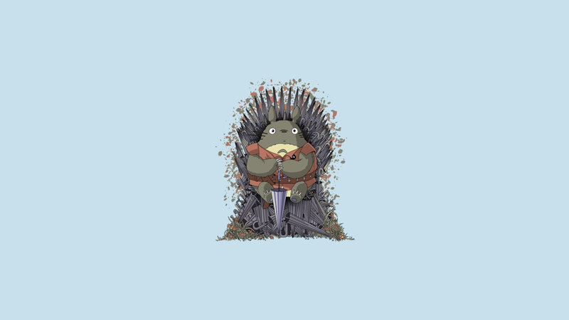 Totoro on a Throne
