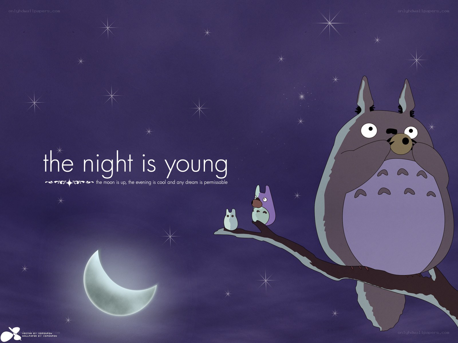 Totoro under the stars