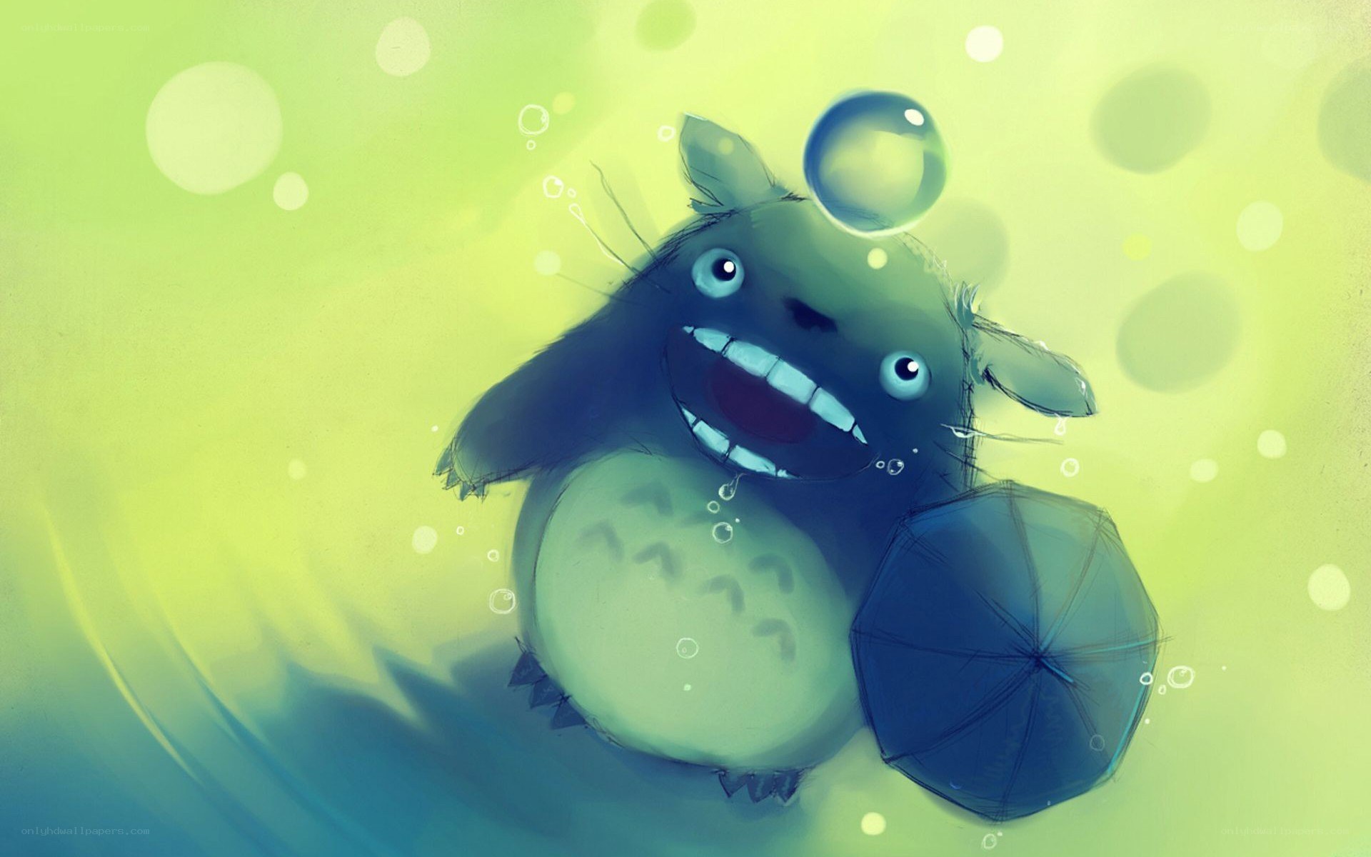 Totoro with an umbrella