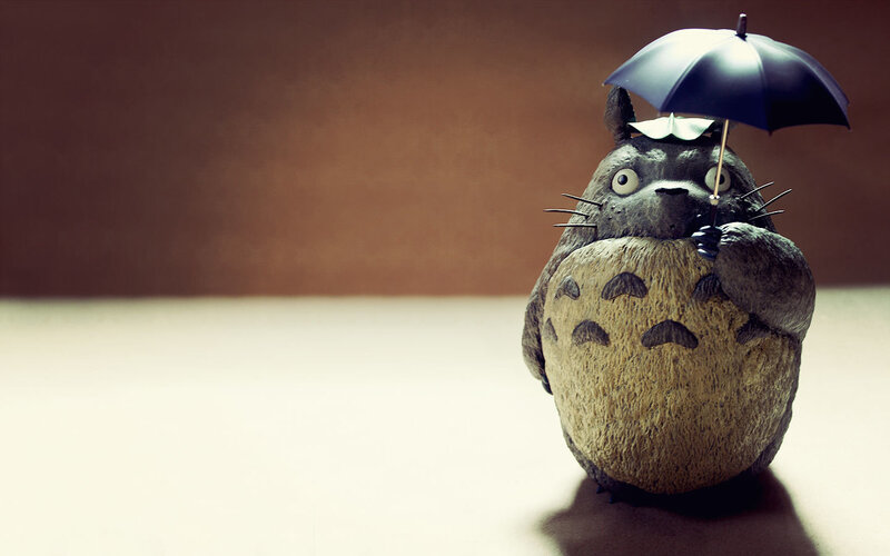 Totoro with an umbrella