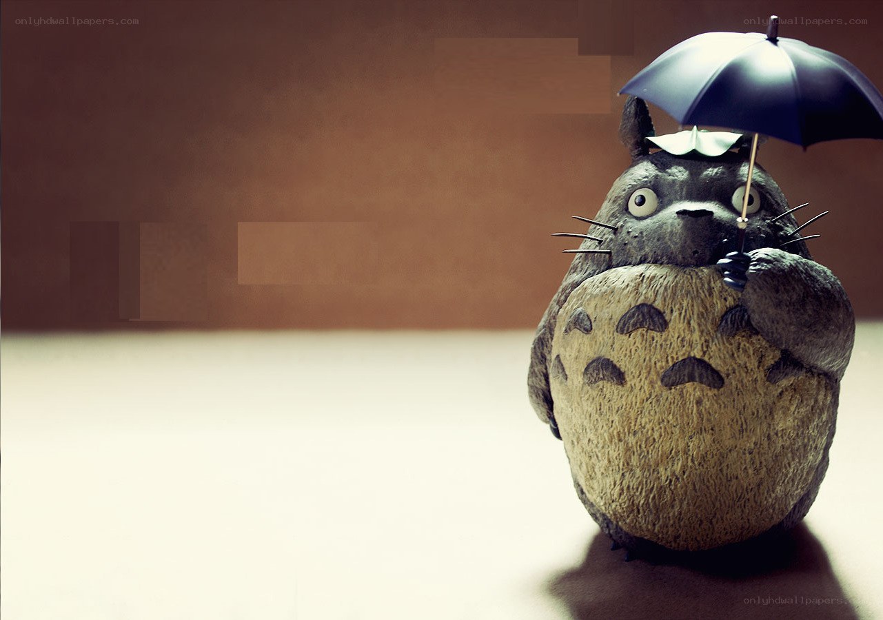 Totoro with an umbrella