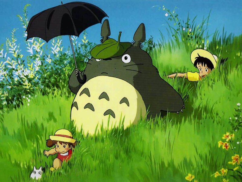 Totoro with Children — Green, Serene